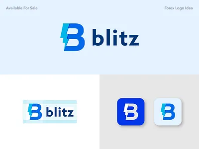 Blitz Forex Logo app icon brand identity branding clean company brand logo creative logo cryptocurrency favicon forex logo icon logo idea logo ideas logo mark logodesign logotype minimalist minimalist logo modern logo modern logo design