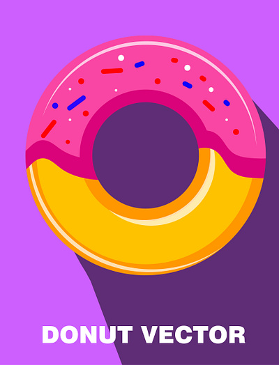 Donut Vector Flat Illustration creative design design flat design illustration vector