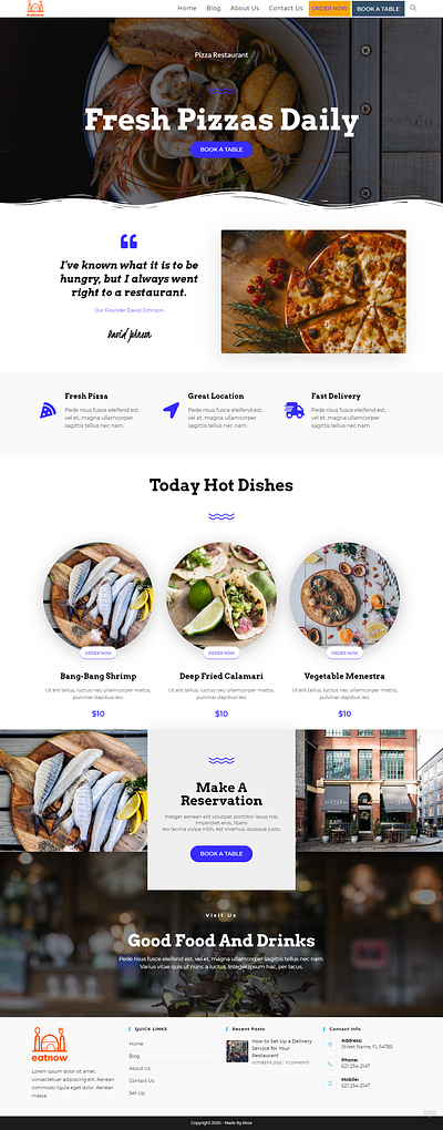 Restaurant Website realistic restaurant website