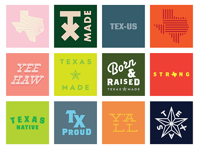 Texas Stuff branding branding design design illustration logo logo design symbol texas typography vector