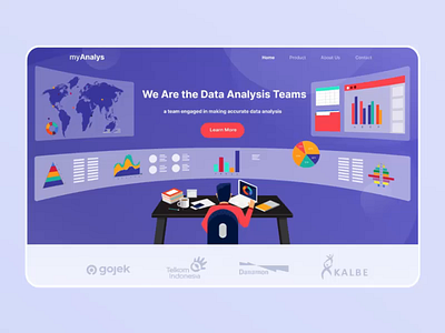 Data Analysis animated homepage design after effect animated banner animated hero animated illustration animation exploration hero image illustration landing page landing page concept