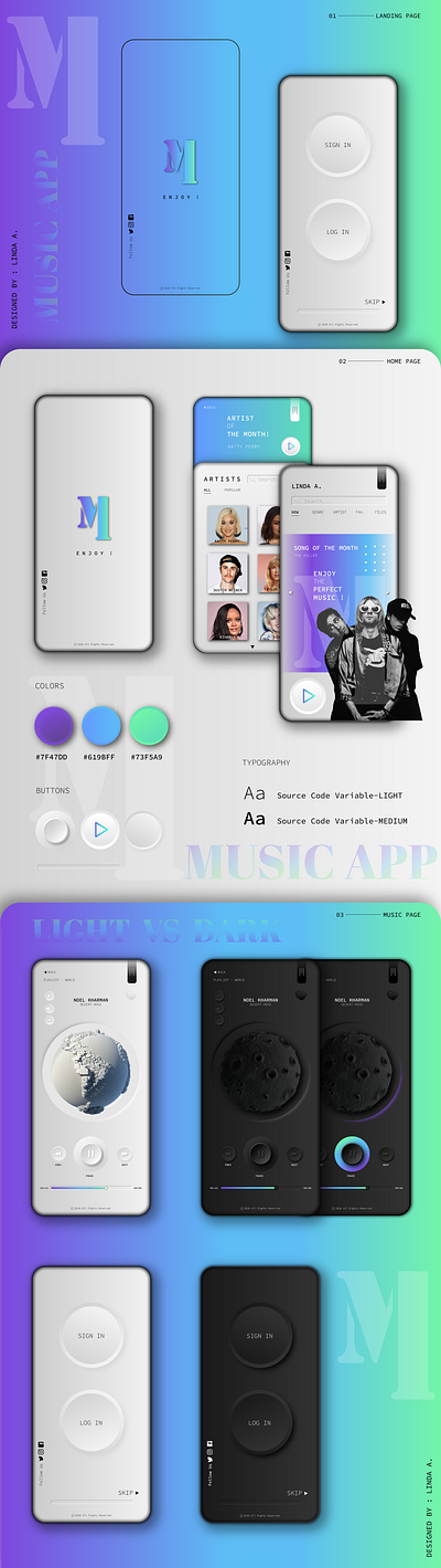 UI Mobile App - Music Page adobexd aftereffects animation app design design illustration product design prototype uidesign uiux xd design