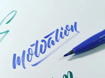 Motivation brush lettering
