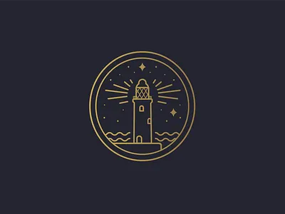 St Mary's Lighthouse branding celestial design icon illustration lighthouse monoline vector