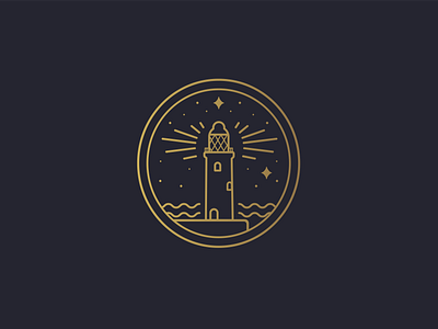 St Mary's Lighthouse branding celestial design icon illustration lighthouse monoline vector