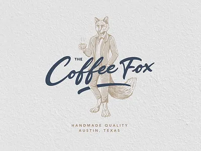 The coffee fox branding design hand drawn handlettering illustration logo typography vintage vintage badge