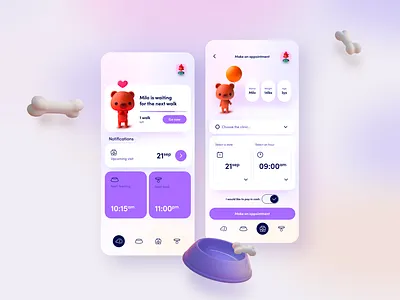 Pet caring app 🐶😺🐹 app app design caringapp interface minimal mobile pet pets petshop product design ui uidesign ux
