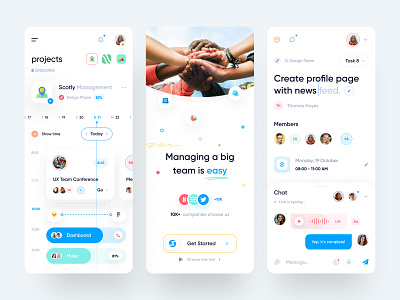 Mobile App Task Management app business clean design figma interface management minimal mobile mobile app social ui user experience user interface ux web webdesign