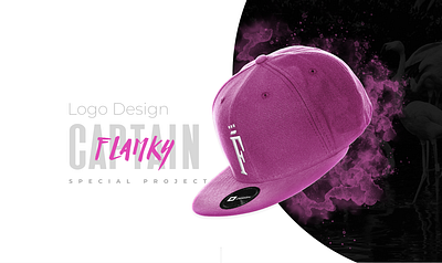 Capt. Flamky behance branding cap crown design flamingo logo madewithaffinity pink tshirt