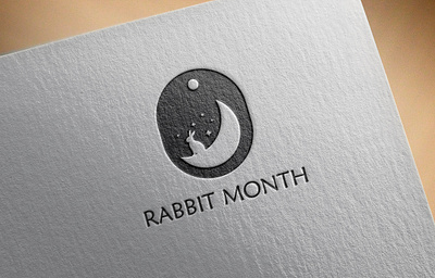 Logo Rabbit Month branding design logo