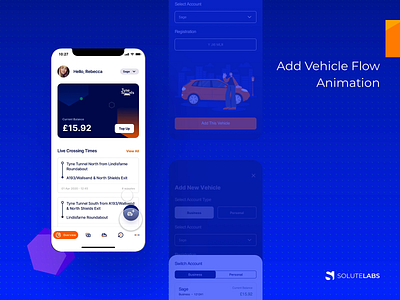 Add Vehicle Flow Animation ahmedabad animation app design app development clean illustration minimal mobile app design redesign sketch travel ui ux