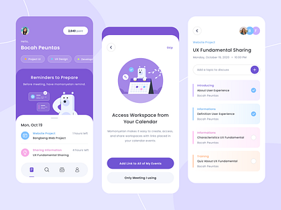 Momonyetan App Design - To Do List 🤘 app design application calendar icons illustration management modern sharing task to do list uidesign workspace