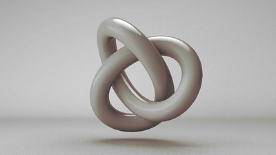 Knotted loop 3d c4d cinema 4d illustration knot loop nontrivial trefoil