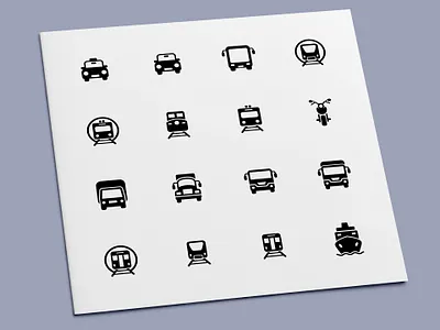 Vehicle Icons auto bike bus car icon icon design icon set icons lorry metro motorbike ship subway train transport transportation truck van vehicle