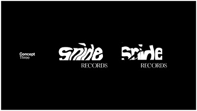 Snide Records - Concept Three branding design distorted icon logo minimalism minimalist logo minimalistic music record label simple typography