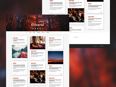 Etheral Blog - UI Design adobe xd adobexd design figma ios ui ui design ui designer uiux user interface user interface design