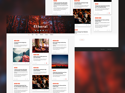 Etheral Blog - UI Design adobe xd adobexd design figma ios ui ui design ui designer uiux user interface user interface design