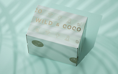 Wild & Coco Shipping Packaging branding branding agency branding design branding designer graphic design identity illustration logotype visual design visual identity