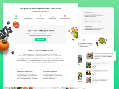 Casey Means — Landing & Contact Page clean clean ui clear design design designer desktop green health landing landing page landing pages medical ui website