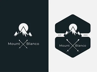 Mount blanco - Ski mountain Logo dailylogo dailylogochallenge design icon logo ski logo ski mountain logo