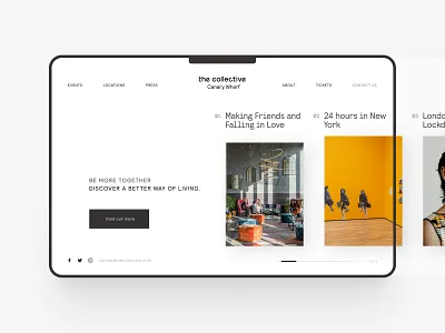 Digital visual identity | The Collective ipad ipad design ipad pro parallax parallax scrolling visual identity web design website
