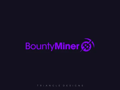 Bountyminer logo design branding crypto logo flat design logo minimalist logo mining logo vector