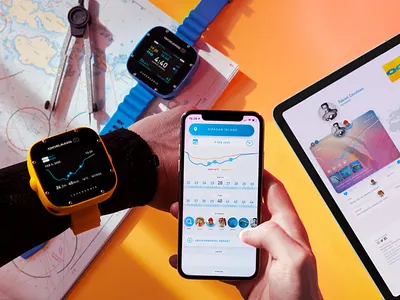 Oceans S1 Supersonic app diver iphone logo oceans scuba ui underwater ux web