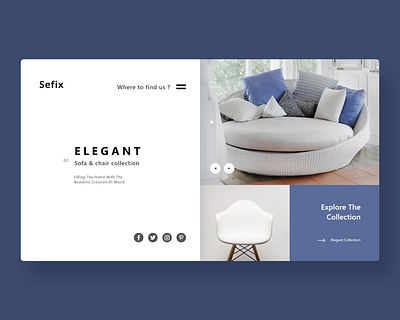 Furniture Landing Page chair furniture website landingpage moderndesign sofa webuiuxdesign