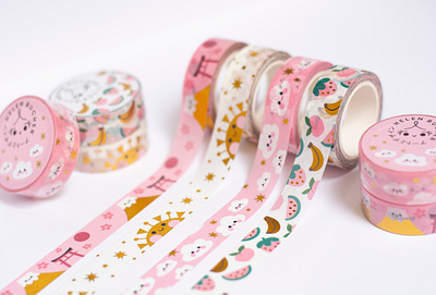 Washi Tapes cute helen bucher illustration kawaii stationary stationary design stationery design washitape washitapes