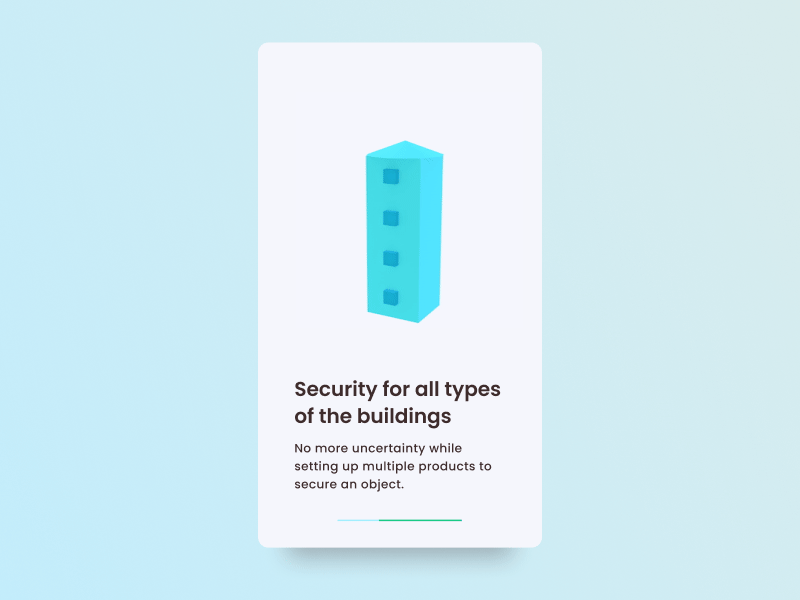 Security System 3D 3d 3d animation animation application c4d gif graphics mobile onboarding ui