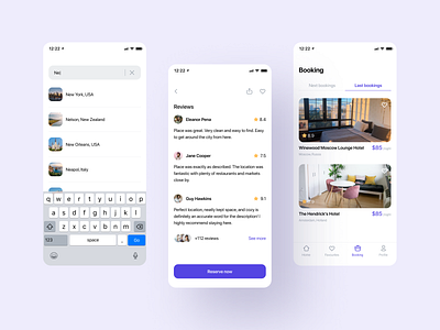 Booking App app app design design ios ios app minimal mobile mobile app ui ux