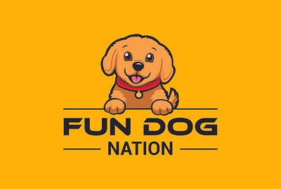 Golden Retriever Puppy animal logo cute animal cute dog dog dog illustration dog logo doggy dribbble dog golden retriever golden retriever lovers happy dog logo design mascot logo pet logo pet shop logo pet store logo playful puppies retriever puppy vector