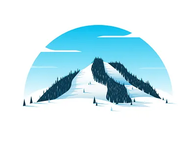 Slopes illustration landscape mountain slopes