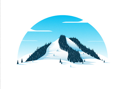 Slopes illustration landscape mountain slopes