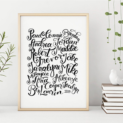 Lettered Family Tree design graphic design illustration lettering lettering art product design typography