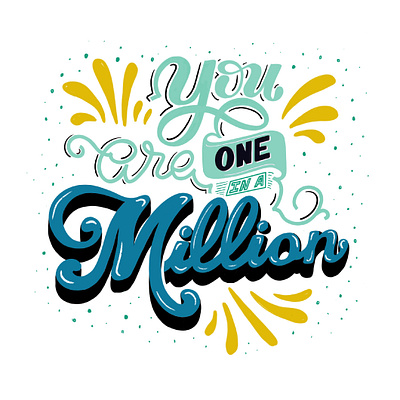 One in a Million design graphic design illustration lettering lettering art lettering artist typography