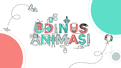 Udinus Animasi Wallpaper 2020 design flat typography vector