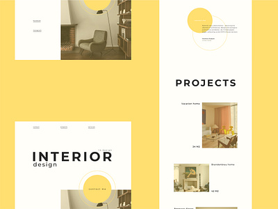 Interior design website concept