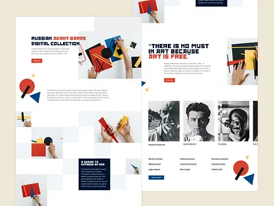 Russian Avant-Garde Digital Collection Website Design art avant garde ui design ux design website website design