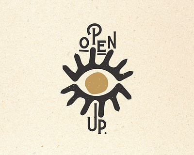 Open Up design icon illustration minimal typography vector