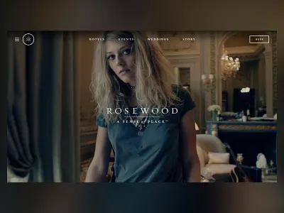 Rosewood Hotels & Resorts typography ui design web design