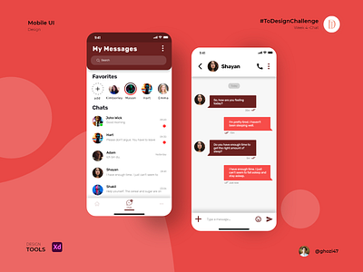 My Messages App design flat home ios mobile mobile app ui uiinspiration ux weeklyui