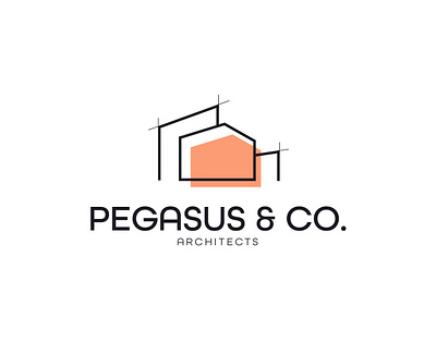 Daily Logo Challenge : Day 43 - Pegasus architects brand identity branding construction company creative daily dailylogochallenge design logodesign logodesignchallenge logotype pegasus visual identity