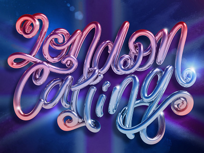 London Calling 3d 3d art cinema 4d england erikdgmx illustration lettering letters music render