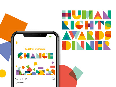 NIF Human Rights Awards Dinner advertising awards brand campaign charity charity event event event branding human rights nonprofit socialmedia third sector typography