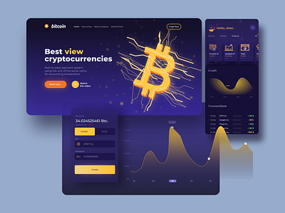 Bitcoin | Cryptocurrencies app bitcoin crypto wallet cryptocurrency design statistic website