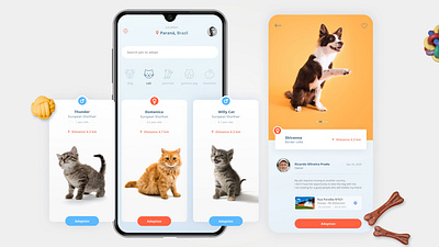 Adote um pet clean ui creative dog figma interface interfacedesign minimalist mobile mobile ui pet protopie ui ui design uidesign ux