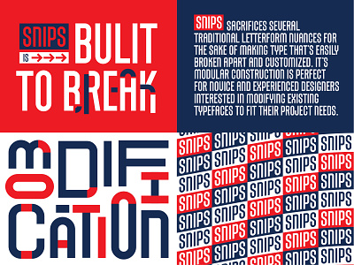 SNIPS II font letterforms typeface