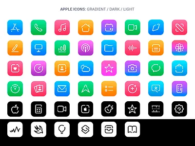 Linebit - iOS 14 Icons apple customization design icon icon pack illustration ios 14 iphone 12 logo vector