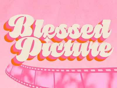 Blessed Picture Podcast Artwork branding design film podcast illustration logo pink logo podcast art podcast logo